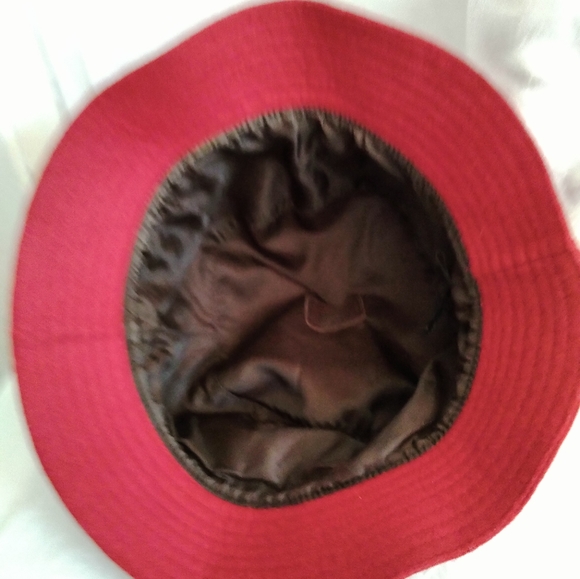 COACH Red Bucket Wool Hat Size M/L - Picture 12 of 12